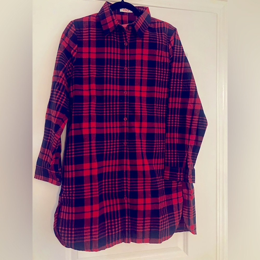 Plaid Shirt Dress
